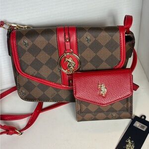 U.S Polo Assn. purse and wallet set